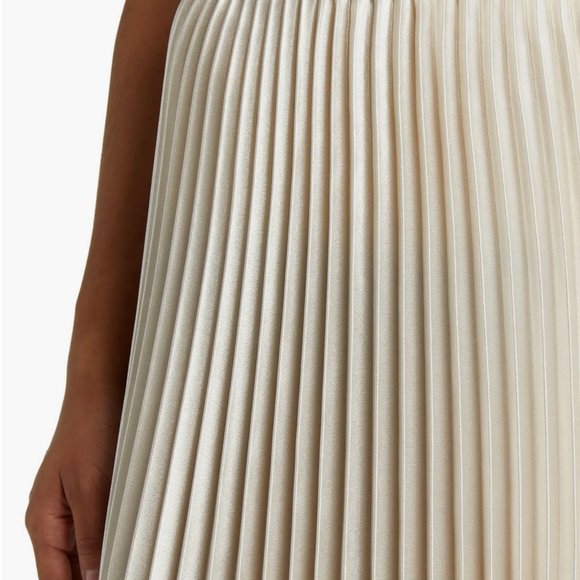 NEW HOST PICK✅Anne Klein Pleated Satin Skirt size S shining Latte shade - Picture 15 of 15